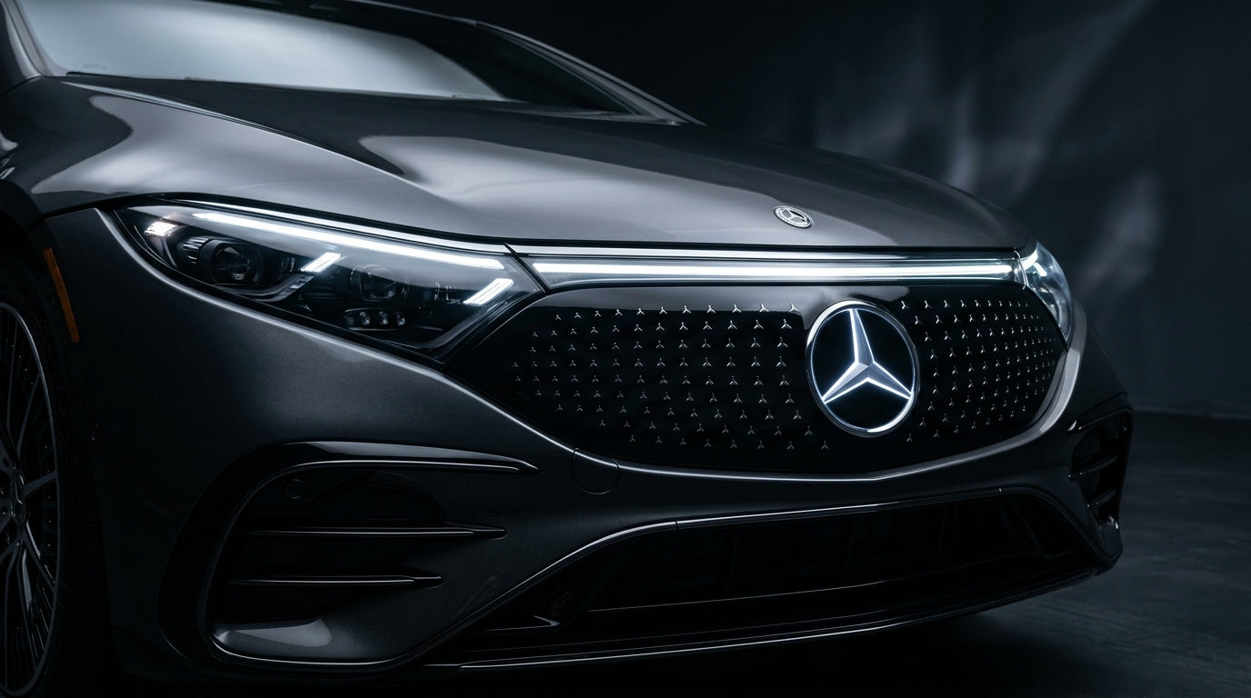 Mercedes bil front nærbillede