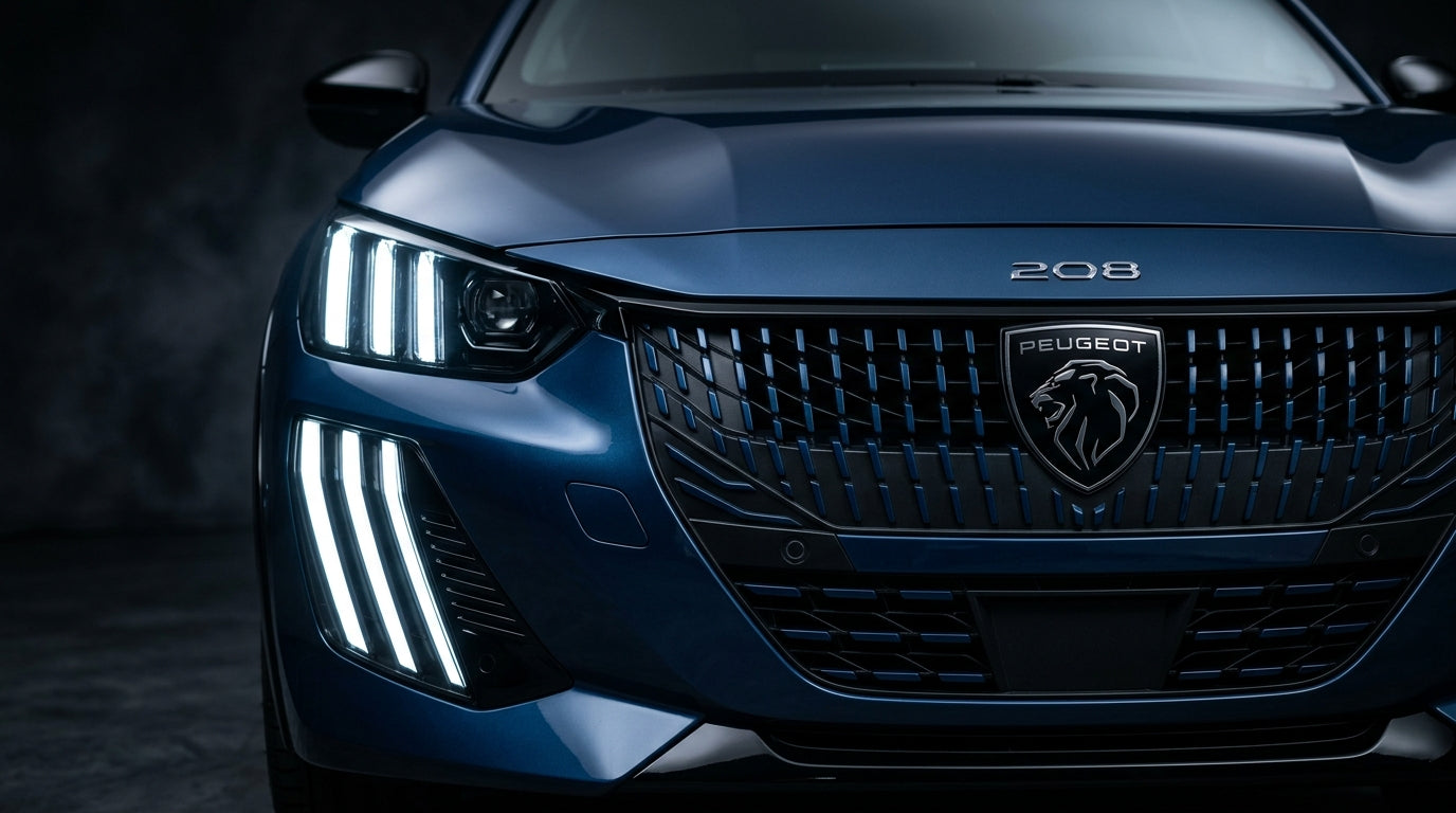 Peugeot bil front nærbillede