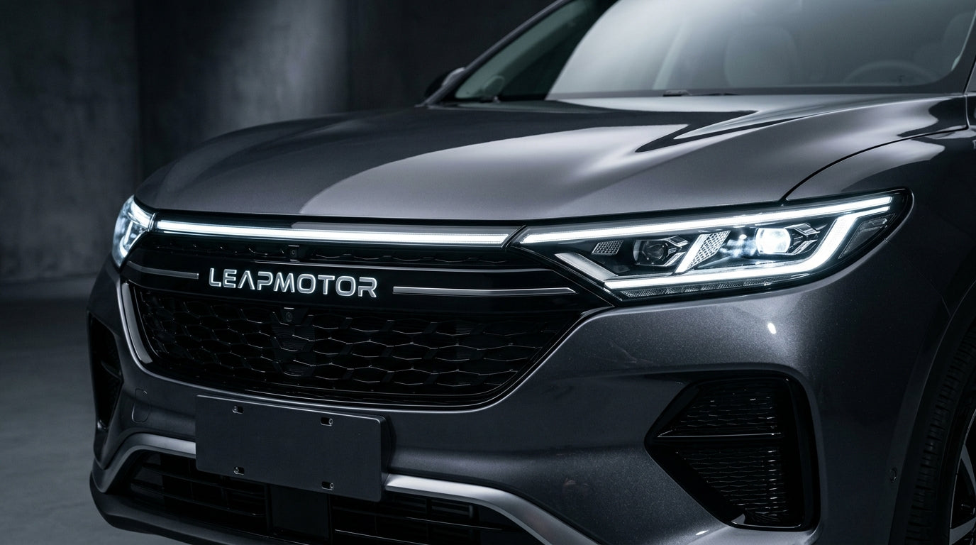 Leapmotor bil front nærbillede