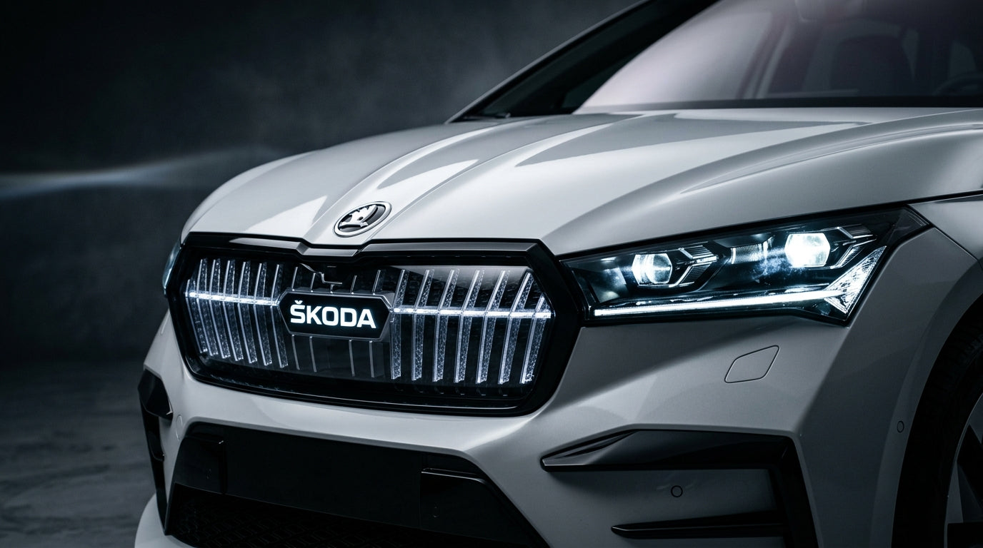 Skoda bil front nærbillede