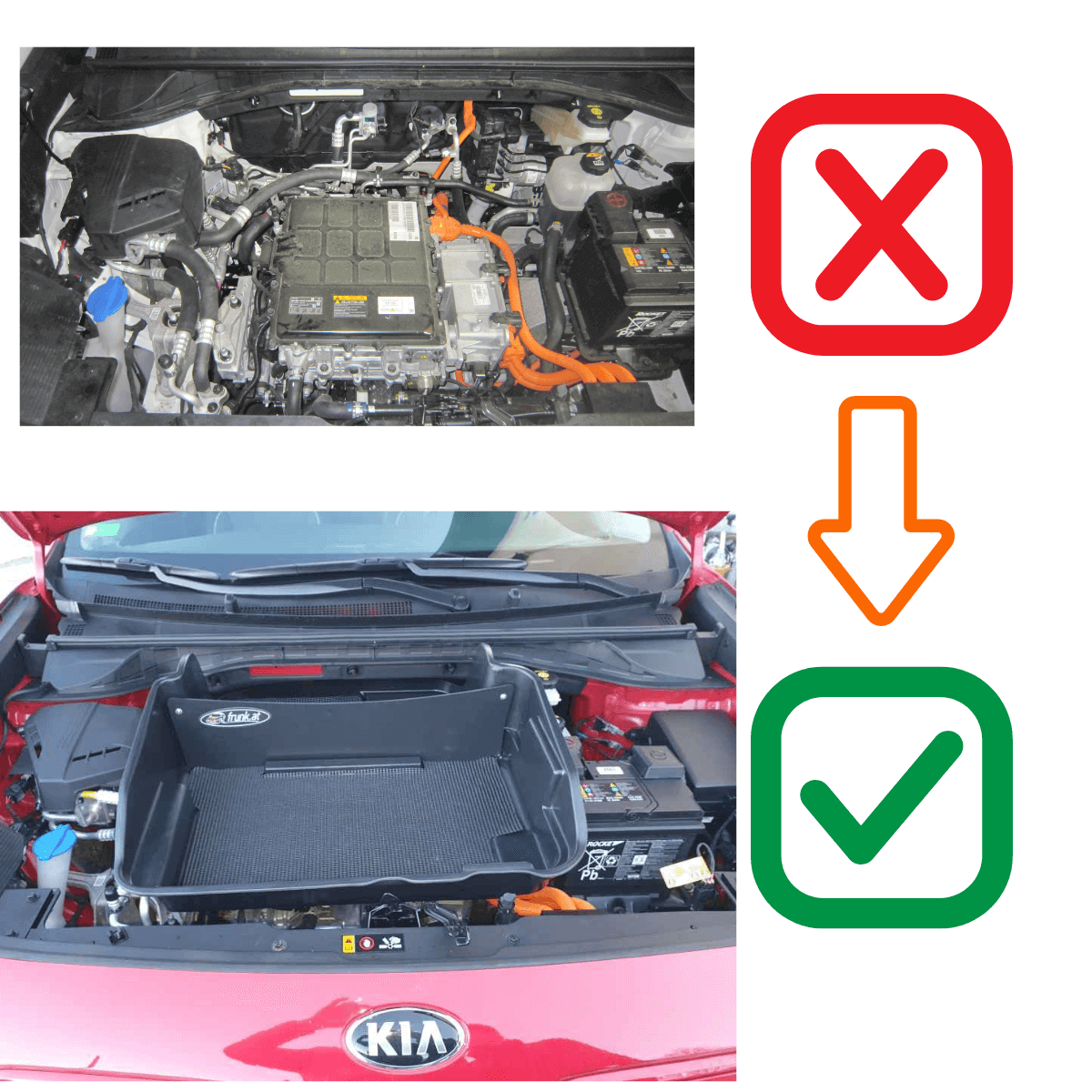 Frunk til Kia Niro - Nærbillede og detaljer 4 - ev-retrofit.dk
