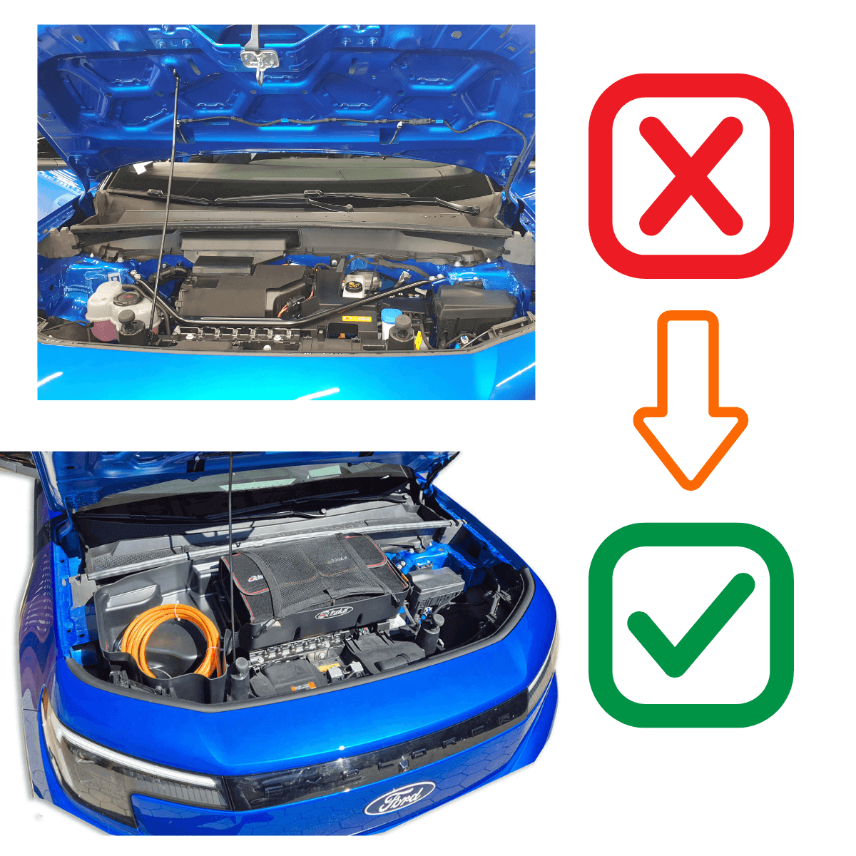 Frunk til Ford Explorer Electric - Nærbillede og detaljer 6 - ev-retrofit.dk