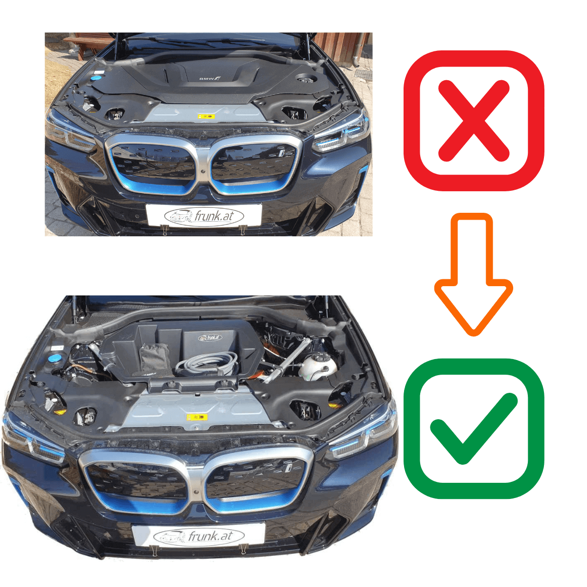 Frunk til BMW iX3 - Nærbillede og detaljer 9 - ev-retrofit.dk