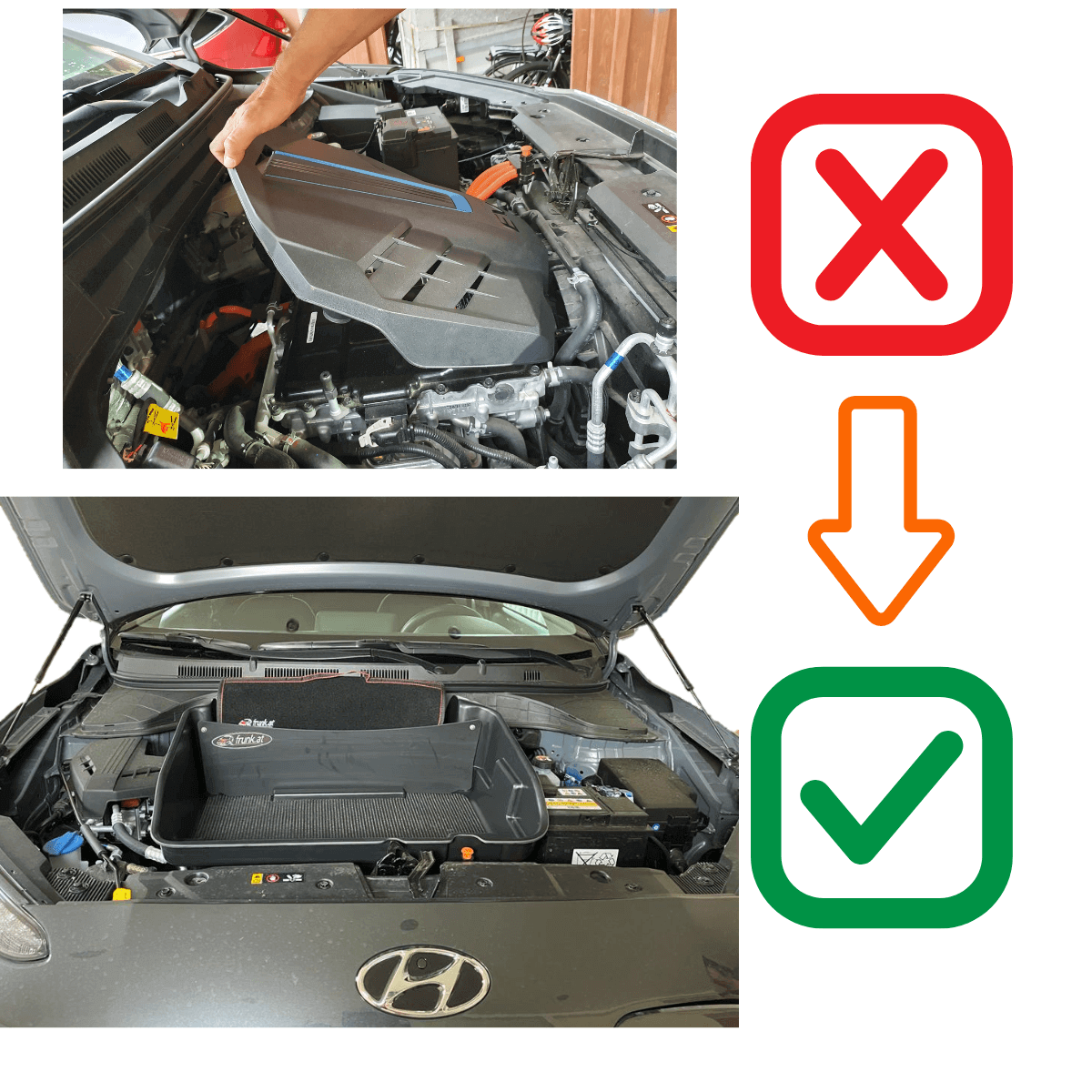 Frunk til Hyundai KONA Electric - Nærbillede og detaljer 4 - ev-retrofit.dk