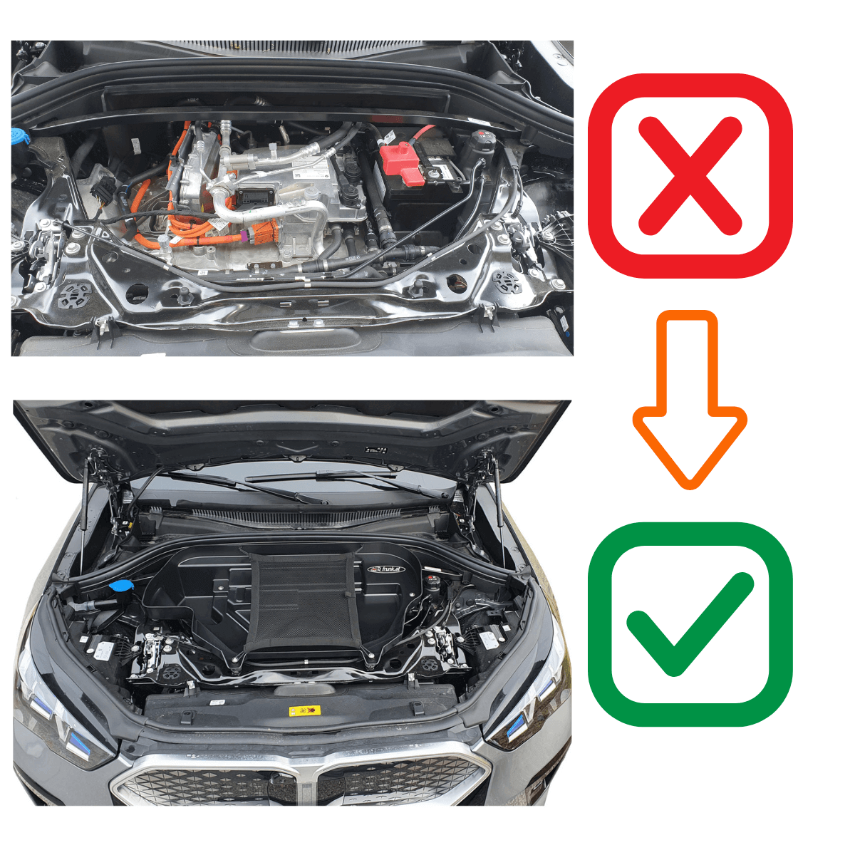 Frunk til BMW iX2 - Nærbillede og detaljer 7 - ev-retrofit.dk