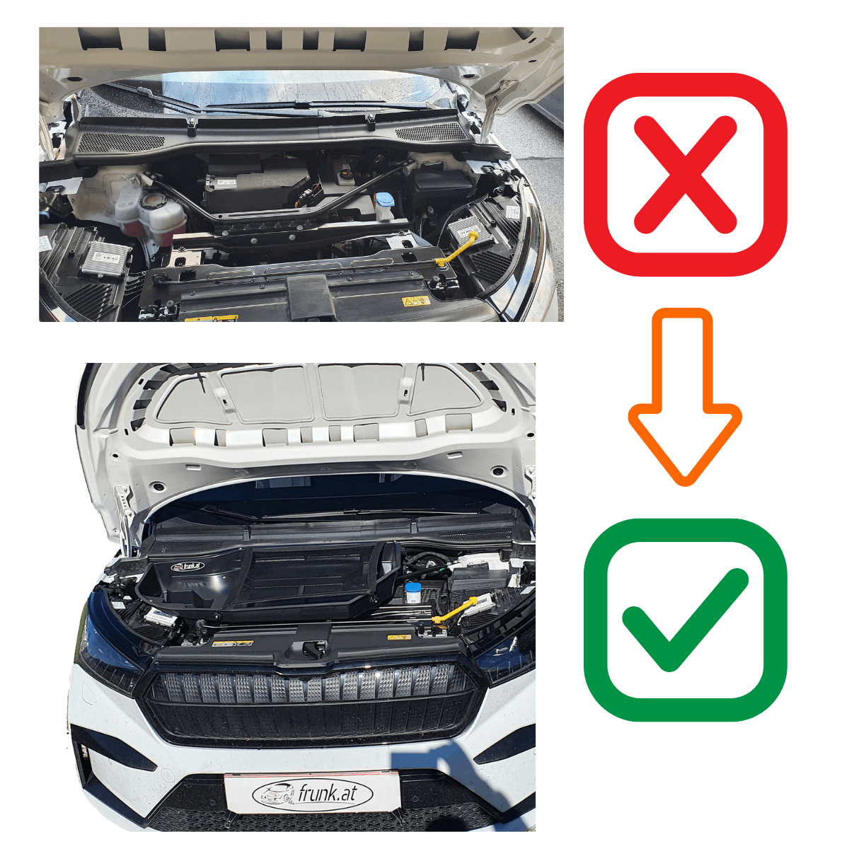 Frunk til Skoda Enyaq - Nærbillede og detaljer 5 - ev-retrofit.dk