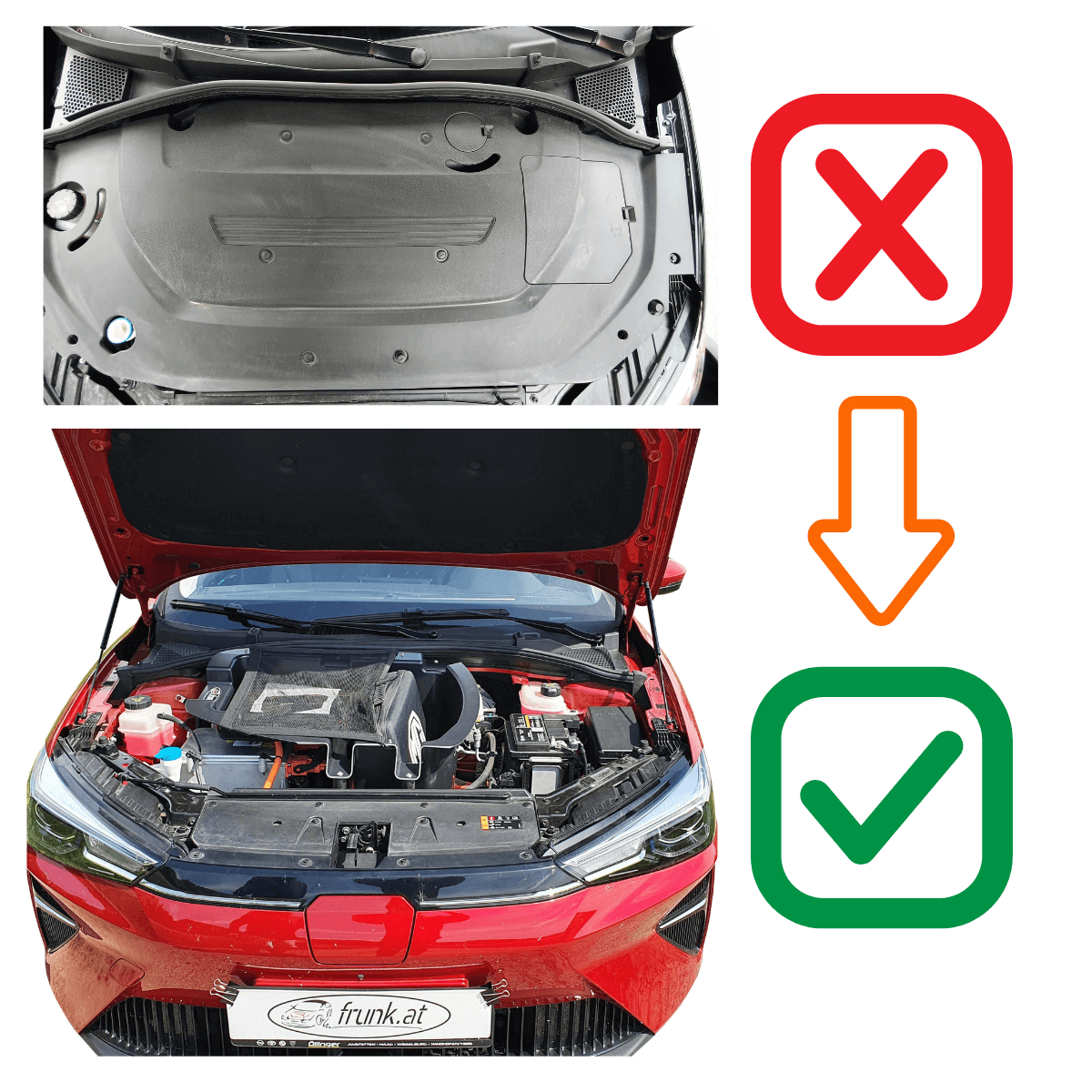 Frunk til MG5 Electric - Nærbillede og detaljer 4 - ev-retrofit.dk
