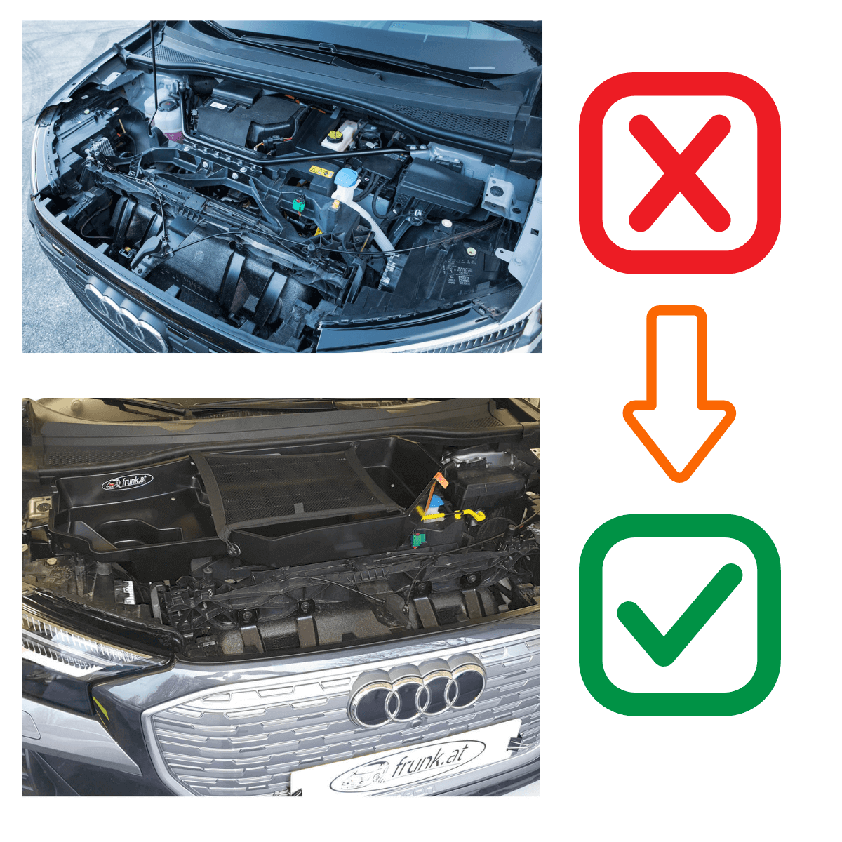 Frunk til Audi Q4 e-tron - Nærbillede og detaljer 4 - ev-retrofit.dk